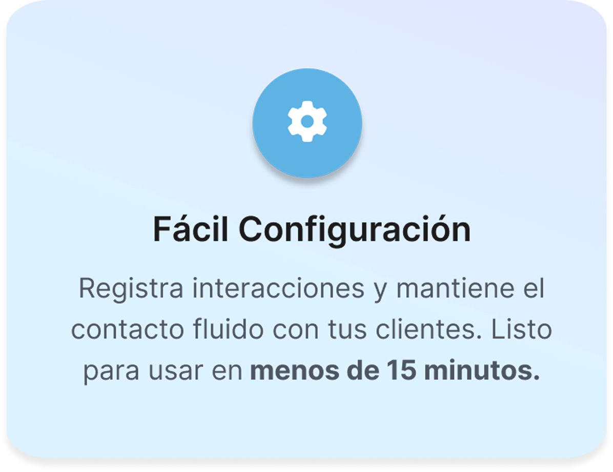 Fácil configuración
