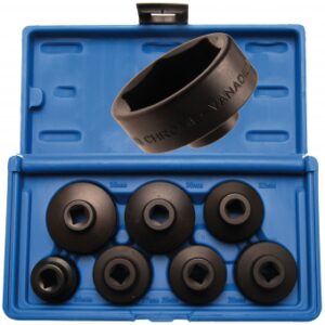 REF.:8377. Juego 7 de Cazoleta para extraer filtros de aceite, perfil bajo