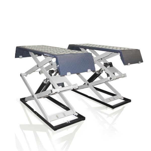 REF.:4EE0300. Elevador Doble Tijera 3500 Kg Perfil Bajo: 105 mm · Purga Automática
