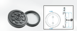 REF.:17202301MET. Taco de goma Ø 120 mm