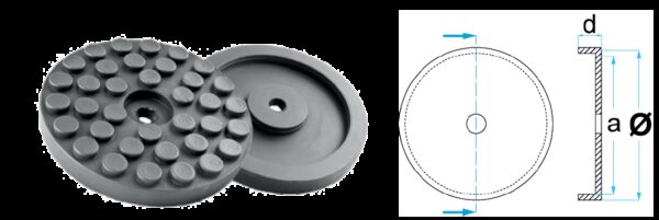 REF.:121KP6Z215. Taco de goma Ø 144 mm