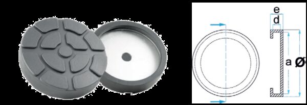 REF.:046405772MET Taco de goma Ø 123 mm