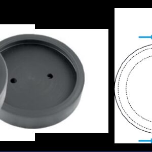 REF.:GTCN004. Taco de goma Ø 140 mm