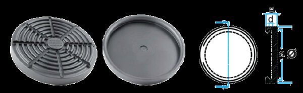 REF.:IST0720300. Taco de goma Ø 155 mm