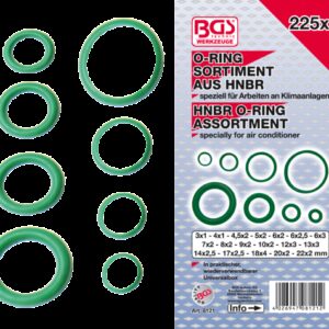 REF.:8121. Surtido de juntas tóricas HNBR Ø 3 - 22 mm 225 piezas