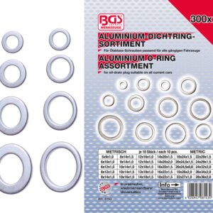 REF.:8143 Surtido de arandelas aluminio 300 piezas