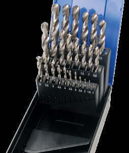 REF.:2021. Juego de brocas espirales HSS Ø 1 - 13 mm, 25 piezas