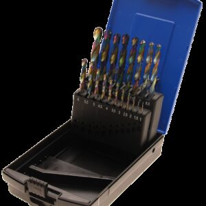 REF.:2014. Juego de brocas espirales HSS 1 - 10 mm, 19 piezas