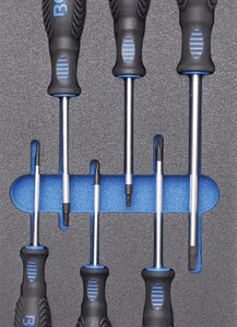 Bandeja para carro 1/3: Destornilladores perfil en T (para Torx), 6 piezas