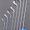 Bandeja para carro 1/3: Juego de llaves de estrella dobles 6x7 - 20x22 mm largas acodadas 8 piezas