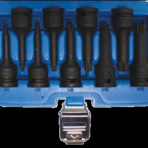 REF.:5482. Juego de puntas de vaso de impacto | entrada 12,5 mm (1/2") dentado múltiple interior (para XZN) M4 - M16, 9 piezas