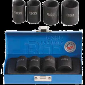 REF.:5260 Juego de llaves de vaso especiales / extractores de tornillos entrada 12,5 mm (1/2") 17 - 26 mm, 4 piezas