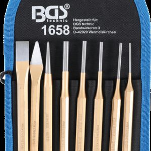 REF.:1658. Juego de botadores 150 mm incl. cinceles + granetes, 8 piezas