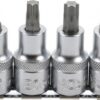REF.:8886 Juego de puntas de vaso entrada 12,5 mm (1/2") perfil en T (para Torx) T40 - T55 4 piezas