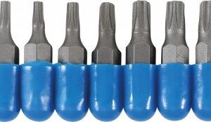 REF.:784 Juego de puntas entrada 6,3 mm (1/4") perfil en T (para Torx) 11 piezas