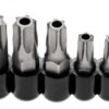 REF.:786 Juego de puntas entrada 6,3 mm (1/4") / 10 mm (3/8") perfil en T (para Torx) con perforación 11 piezas