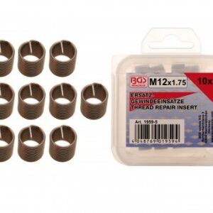 REF.:1959-5 Insertos roscados de repuesto M12 x 1,75 mm 10 piezas