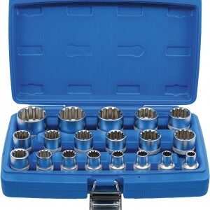 REF.:2152 Juego de llaves de vaso Gear Lock entrada 12,5 mm (1/2") 19 piezas