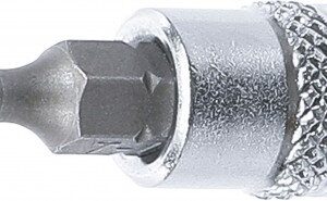 REF.: 2591. Punta de vaso entrada 6,3 mm (1/4") perfil en T (para Torx) T15