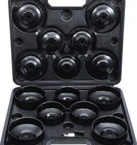 REF.:91036. Juego de llaves de filtros de aceite entrada 10 mm (3/8") 14 piezas