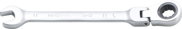 REF.:6711. Llave combinada con carraca ajustable 90° 11 mm