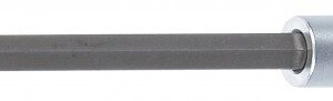 REF.:9348. Punta de vaso longitud 140 mm entrada 12,5 mm (1/2") perfil en T (para Torx) T27