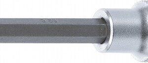 REF.:4360. Punta de vaso | longitud 100 mm entrada 12,5 mm (1/2") dentado múltiple interior (para XZN) M6