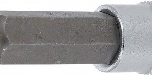 REF.:4357. Punta de vaso longitud 100 mm entrada 12,5 mm (1/2") dentado múltiple interior (para XZN) con perforación M16