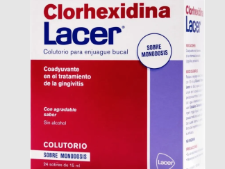 LACER COLUTORIO CLORHEXIDINA 24 SOBRES MONODOSIS 15 ml