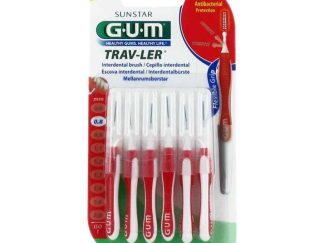 CEPILLO INTERDENTAL GUM 1314 TRAV-LER 0.8 MM 6 UNIDADES