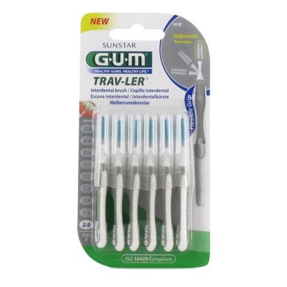 CEPILLO INTERDENTAL GUM 1618 TRAV-LER 2.0 MM 6 UNIDADES